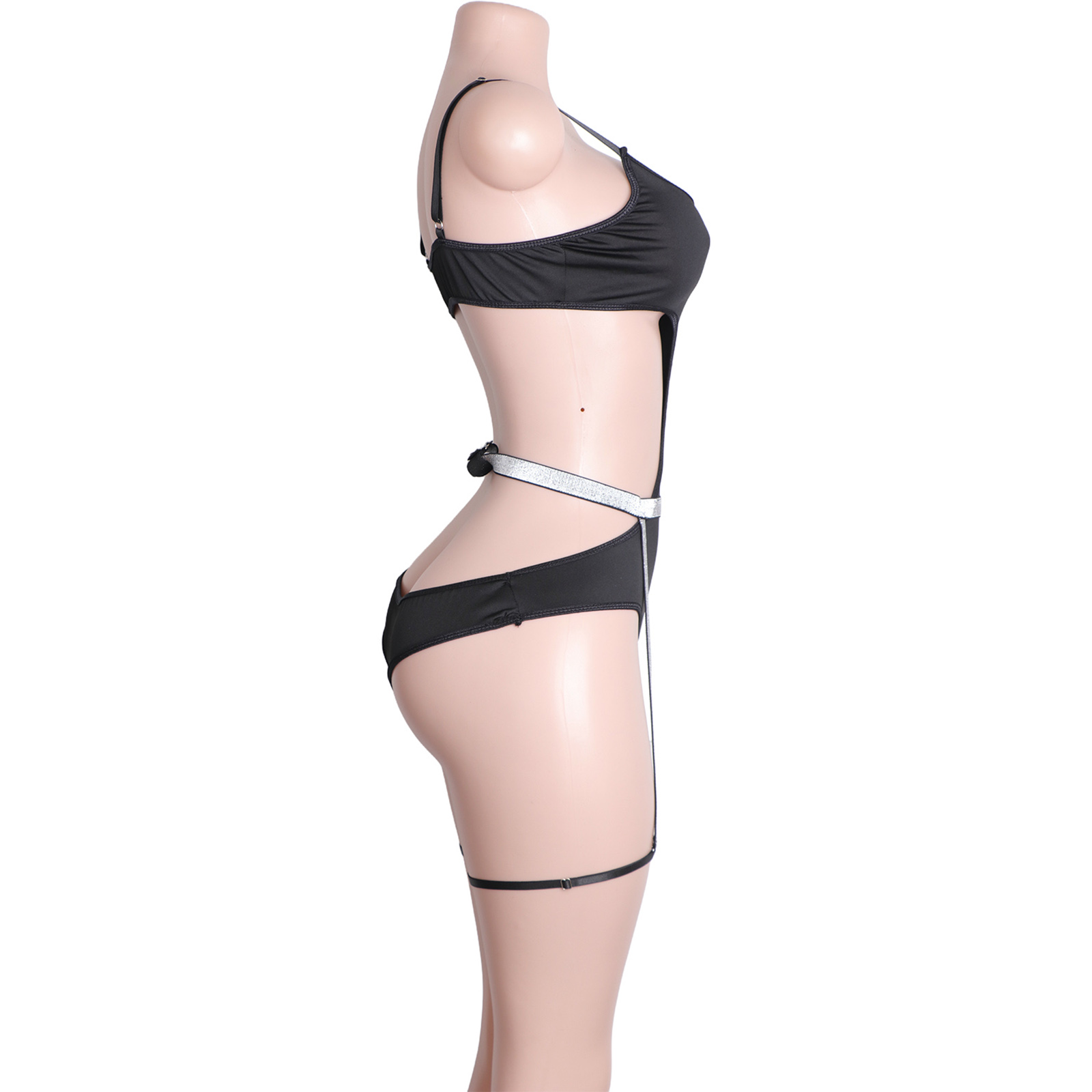 Custom Rhinestone Pole Dancewe - Garter Belt Set 评论和价格