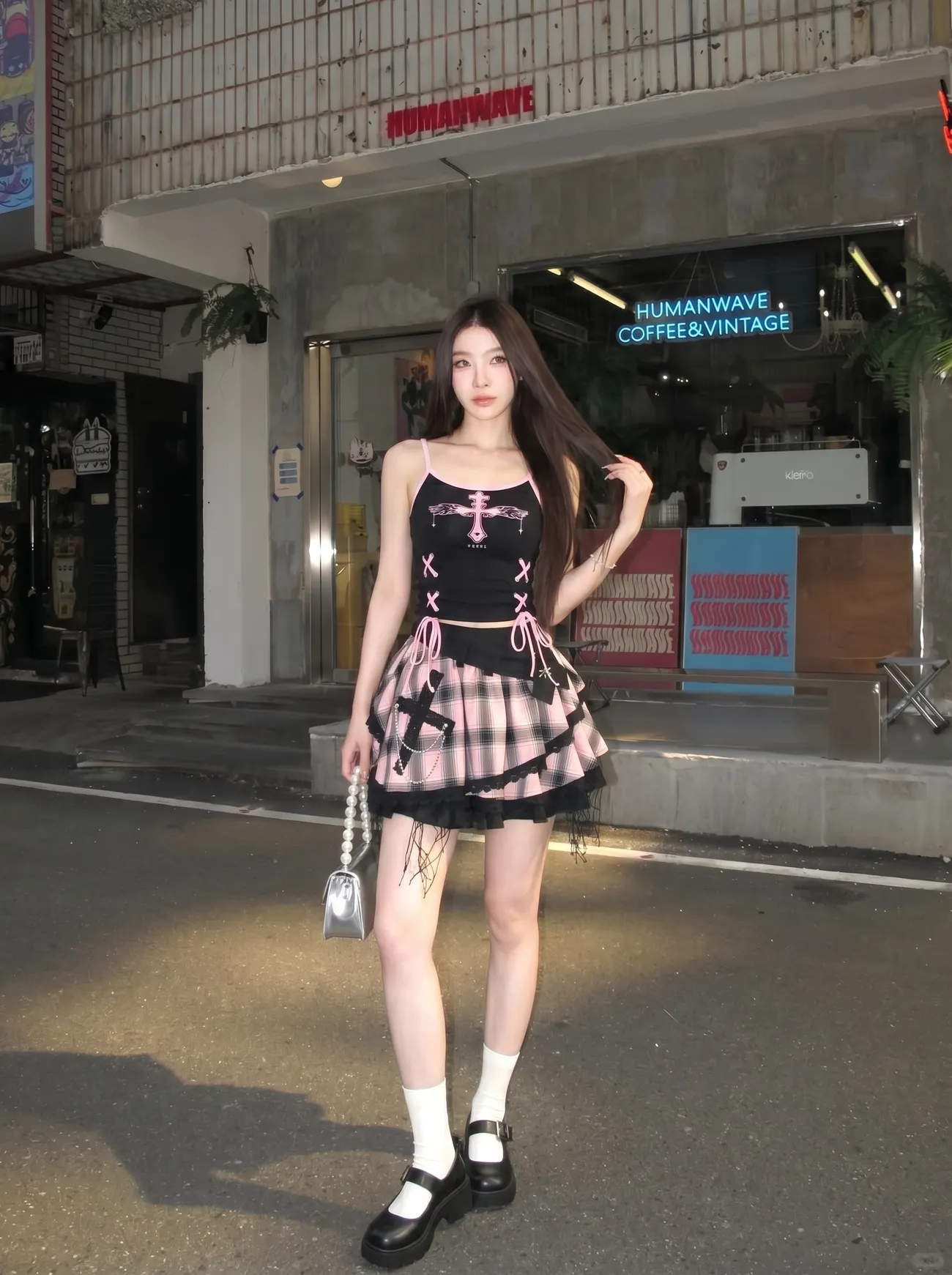 Vintage Y2K Dark Sweet Skirt S - Cami Top Lace 评论和价格