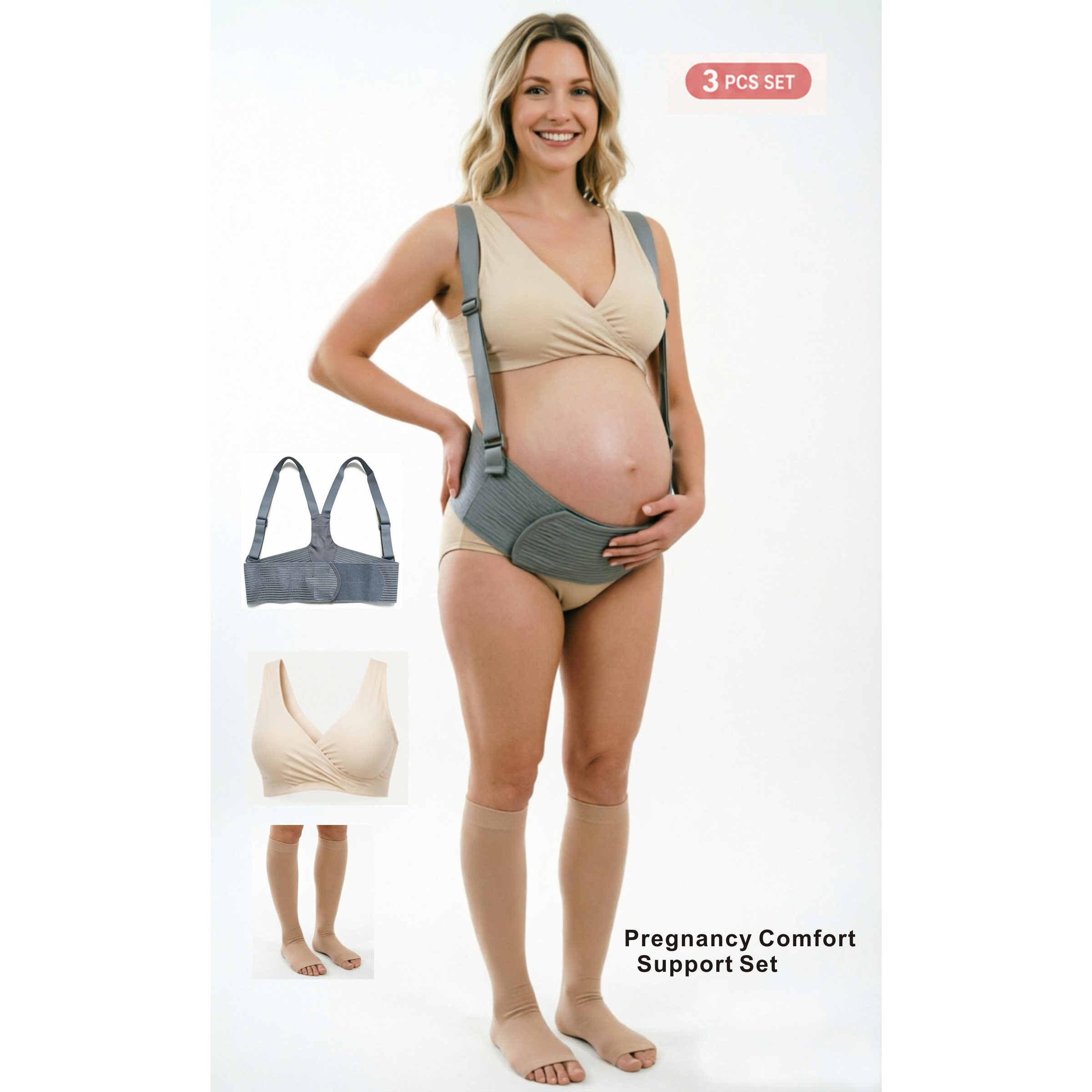 3 Pcs Maternity Essential Set: - Nursing Bra Sleep 评论和价格