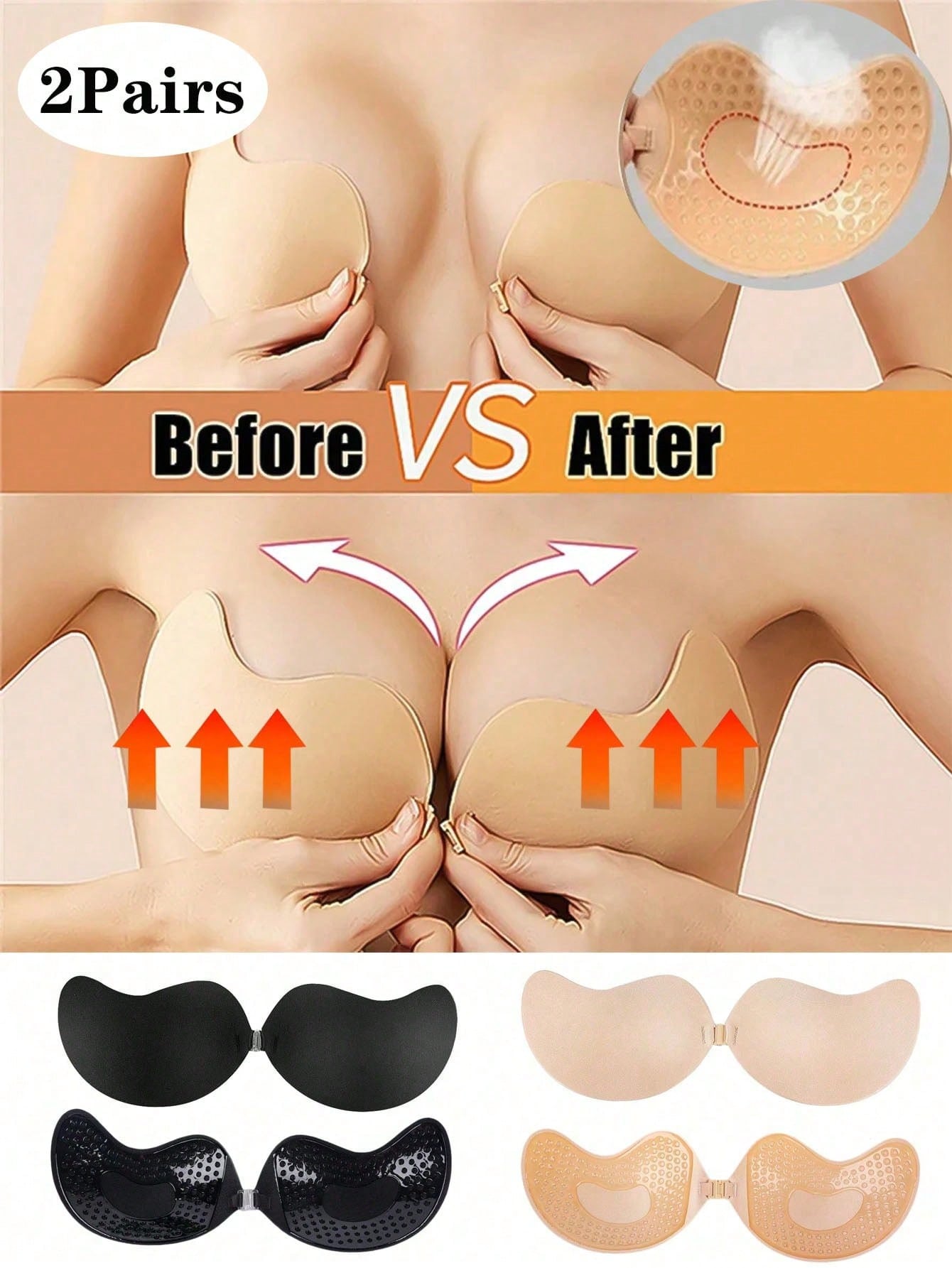 2-pack Women's Self-Adhesive I - Push Up Bra Padded 评论和价格