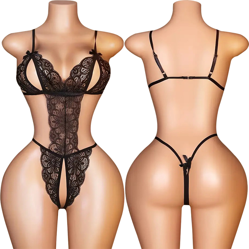 One Pieces Sexy Crotchless Lin - Lace Teddy Lingerie 评论和价格